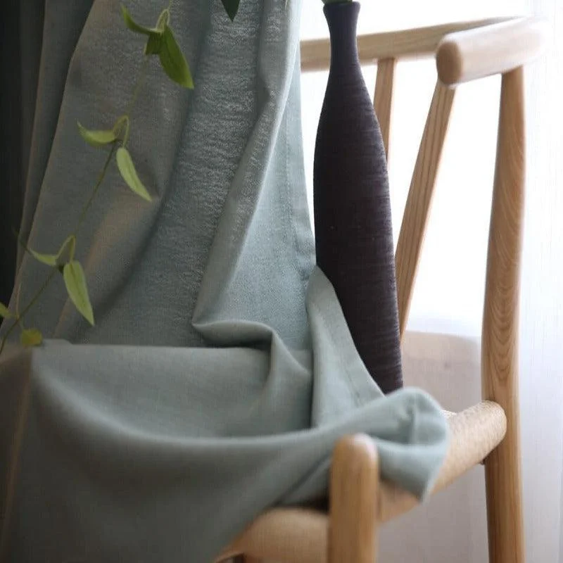 Rideau Imitation Lin Bleu – Image 5