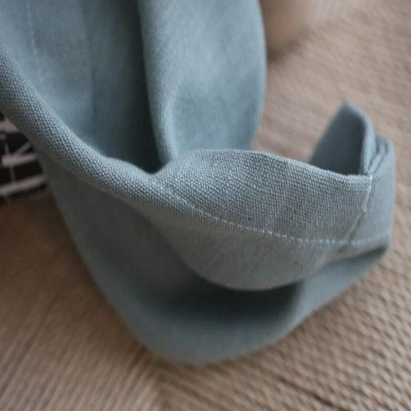 Rideau Imitation Lin Bleu – Image 2