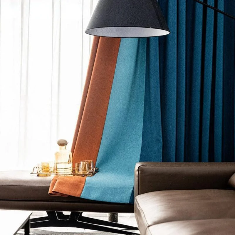 Rideau Orange Et Bleu – Image 3