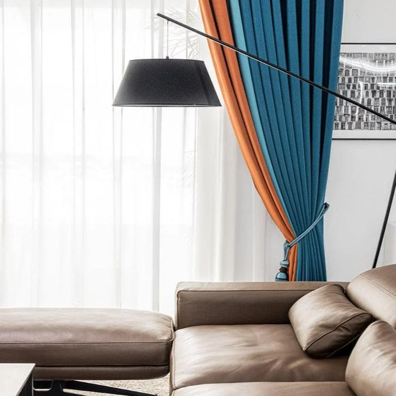 Rideau Orange Et Bleu – Image 4