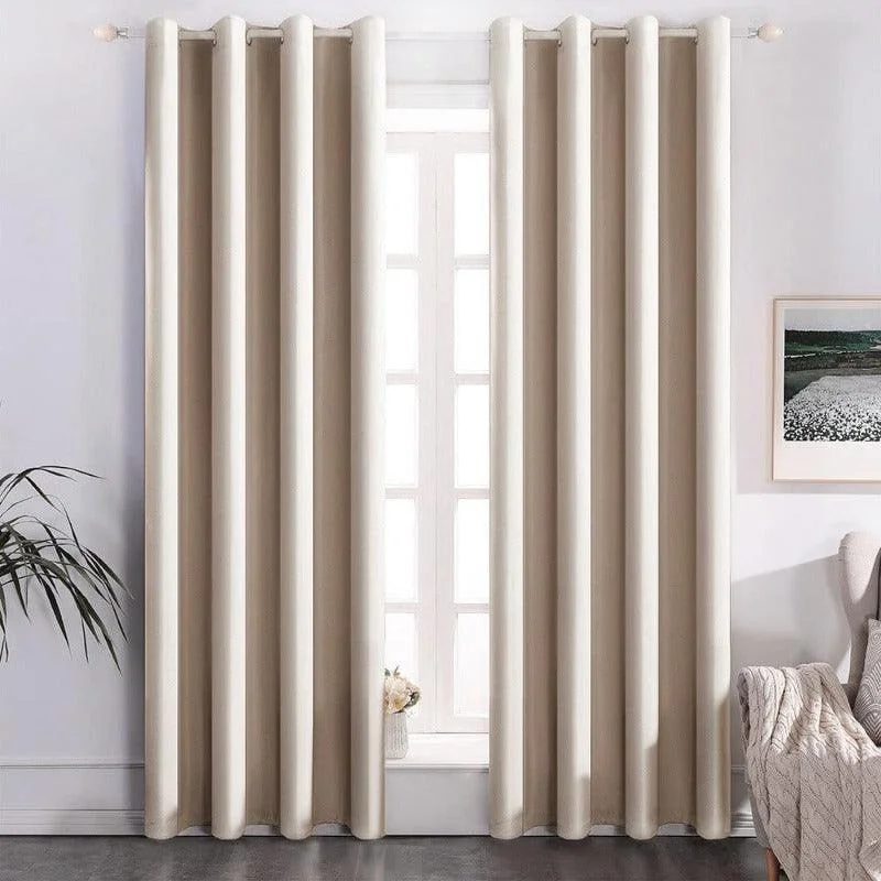 Rideau velours beige contemporain à texture soyeuse – Image 3