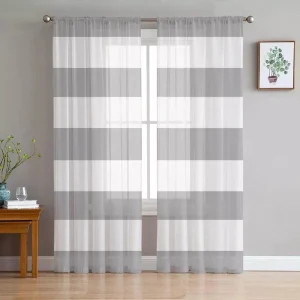 Rideaux Gris Et Blanc