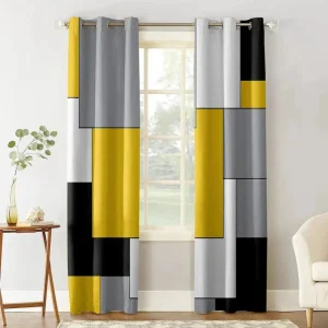 Rideaux Jaune Et Noir