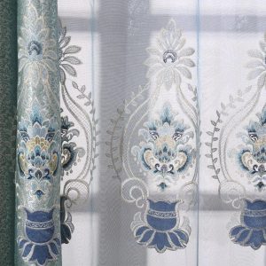 Voilage Bleu Gris